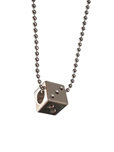 Joli collier dés pendentif