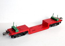 HORNBY O RS 684 LONG WAGON CHARIOT PLATEFORME SURBAISSE 37cm TROLLEY ROUE AJOURÉ