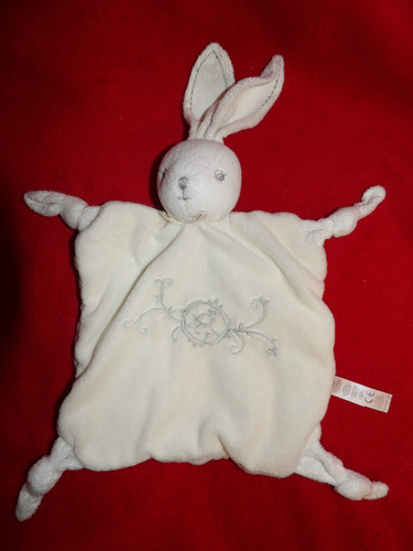 Doudou plat kaloo lapin blanc - doudou,