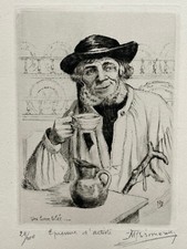 BONNE BOLEE CIDRE Alcool MARCEL JEAN BRIMEAU Gravure EAU FORTE 24/200 XX°