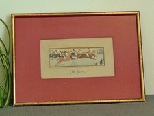 ANCIEN TABLEAU SOIE THOMAS