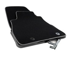 Tapis De Sol Compatible Avec Nissan Juke Premium Velours Noir Bord Gris Clair
