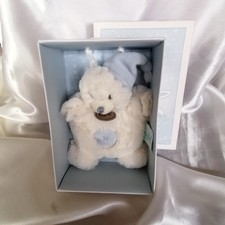 Doudou ours câlin blanc et