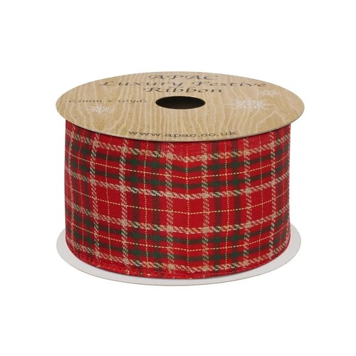 Noël rouge plaid ruban - noël,