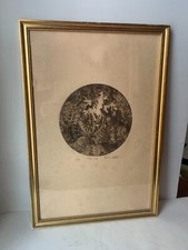 ancienne gravure sous verre  "forêt vierge"  Christian Lepère , 17/50