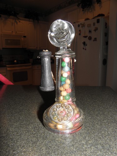 Glass telephone candy - glass,