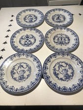 6 anciennes assiettes à