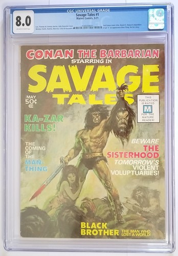 Savage tales cgc 0 - 1, 8.0