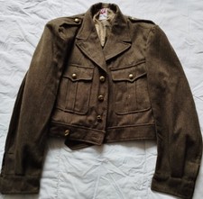 Blouson IKE Battle Dress laine kaki uniforme Ml 46 Légion Indochine Algérie