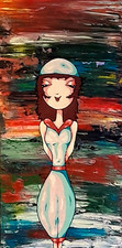 Acrylique sur toile, portrait