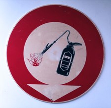 Ancienne plaque de signalisation extincteur Sicli