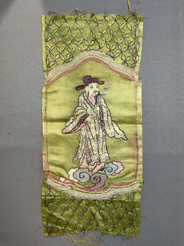 Ancienne broderie sur soie - broderie,