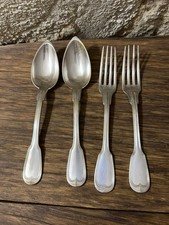 4 Couverts Anciens Argentés