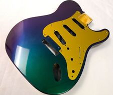 Tele Strat Hybrid Guitar Body With Alumnum Pickguard Chameleon Finish ≦ 2.05kg