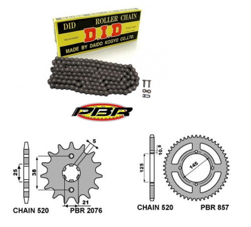 Kit transmission yamaha 125 - transmission, xv