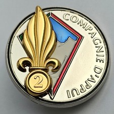 Légion étrangère 2° REG Compagnie d'Appui insigne Translucide