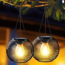 Lanterne Solaire Exterieur Jardin, Ortiny Lampes Solaires Extérieure en Métale I