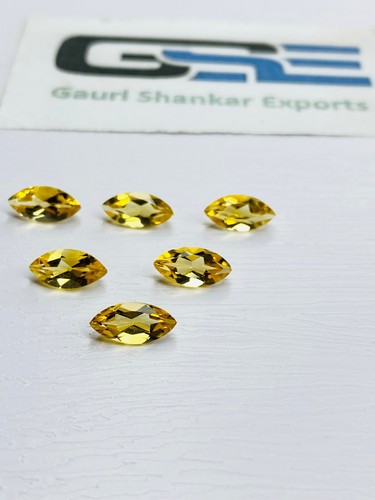 Citrine taillée marquise - citrine,