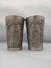 Lot de 2 gobelets en étain