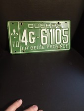 Quebec License Plate PQ Canada
