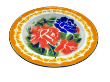 Vintage Porcelaine Émail Plat
