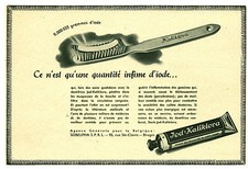 Publicité ancienne dentifrice Jod-Kalikloca pharmacie 1941 issue de magazine
