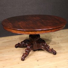 Table à manger extensible grand meuble hollandais en bois d'acajou 19ème siècle