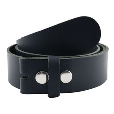 Ceinture en cuir - bleu - 4cm