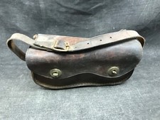 Ancienne sacoche vide en cuir pour boule de long￼ue , lyonnaise , sport boules