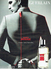 PUBLICITE ADVERTISING 056  2010  Guerlain  eau de toilette homme Habit Rouge