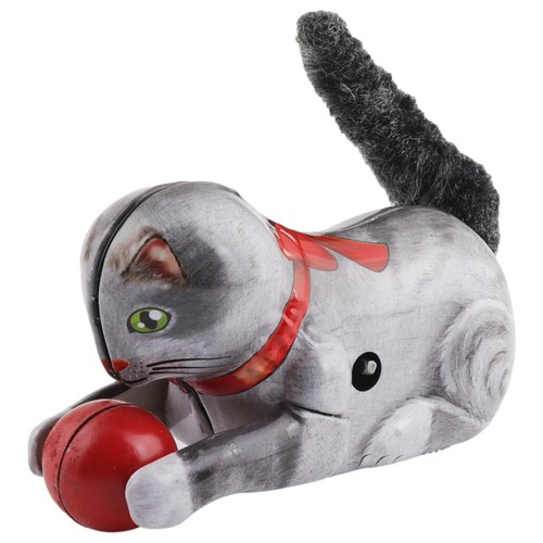 Jouet tôle chat gris - gris, avec