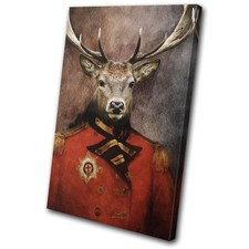 Stag Deer Old Vintage Painting