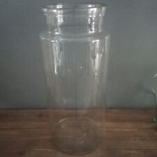 Bouteille à truffes verre soufflé ancien pot flacon bocal Ht 35 cm