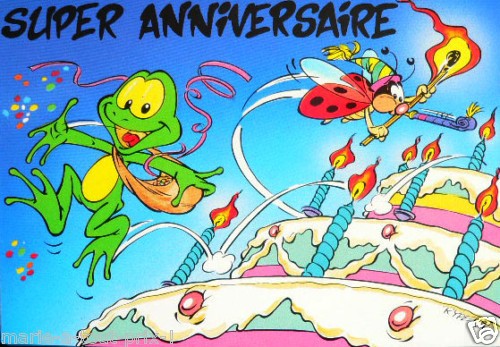 Carte postale anniversaire - postale, d'anniversaire