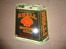 PLAQUE TOLE EMAILLEE SHELL MOTOR OIL 15,5 X19,5 CMS NEUF
