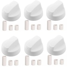 Blanc Plaque de Cuisson Four Bouton Gaz Électrique Cuisinière Gril Contrôle