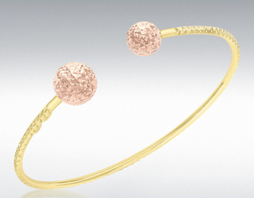 Bracelet torque jaune et - en,
