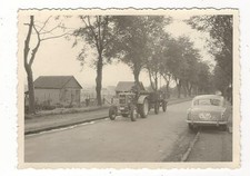 6/728 Photo Barth Tracteur Man Remorque Vintage Étable Arbres Véhicule Auto Rue