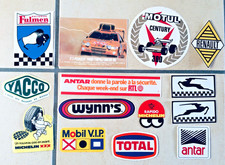 lot 14 autocollant voiture TOTAL MOTUL RENAULT SIMCA WYNNS MOBIL ANTAR MICHELIN