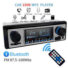 Autoradio Bluetooth Stéréo Voiture MP3 USB SD AUX FM Télécommande Incluse 12V