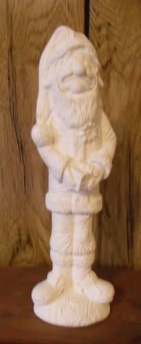 Small ceramic bisque santa - bisque,