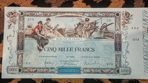 Billet 5000 francs flameng - francs,