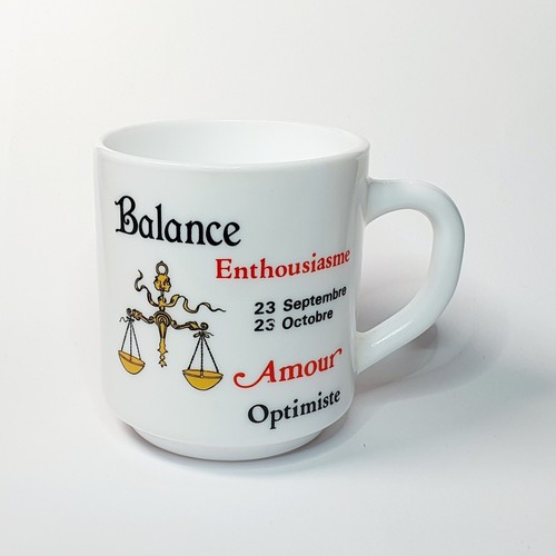 Ancien mug tasse balance signe - ancien,