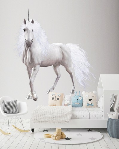 Blanc licorne c21 animal - blanc,