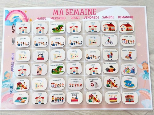 Semainier planning enfant - planning,