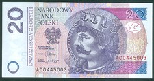  POLOGNE NOUVEAUX BILLETS 20