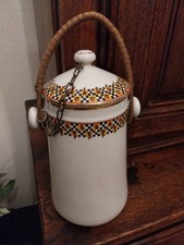Rare Ancien Pot Bouteille Lait Porcelaine Année 30