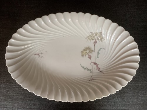 Plat ovale décor aux chardons - ovale,