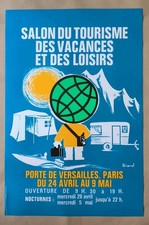 Salon Du Tourisme Des Vacances Et Des Loisirs 70's Affiche Porte De Versailles