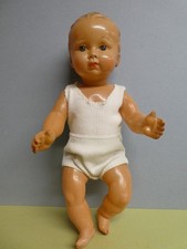 Poupée ancienne celluloïd: Rare bébé "Desrues" 38 cm siglé.